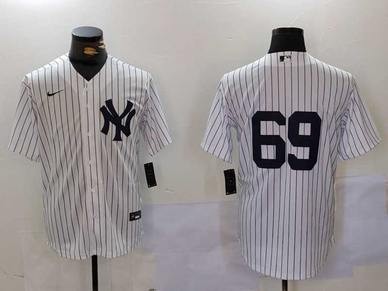 Mens New York Yankees #69 Manny Fresh White Cool Base Stitched Baseball Jersey